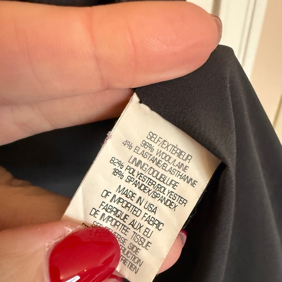 Theory Grey Wool Stretch Blazer Size 12 Tailored Career Jacket - Picture 5 of 5